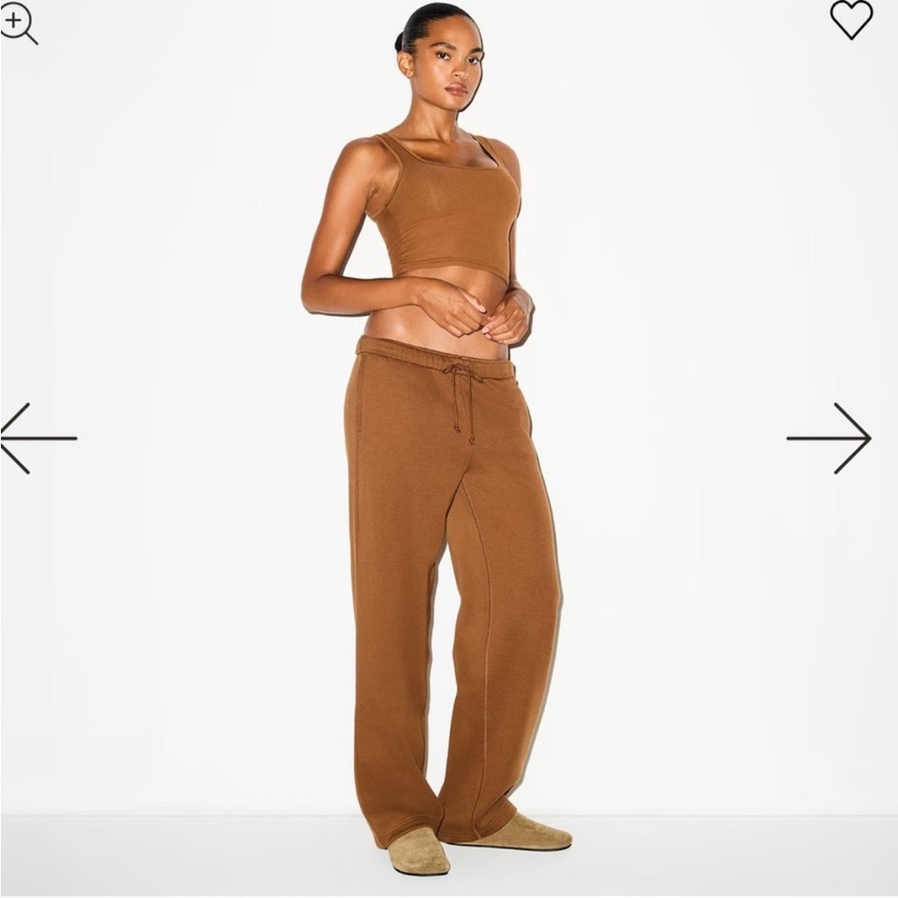 Skims Cotton Fleece Classic Straight Leg Pants